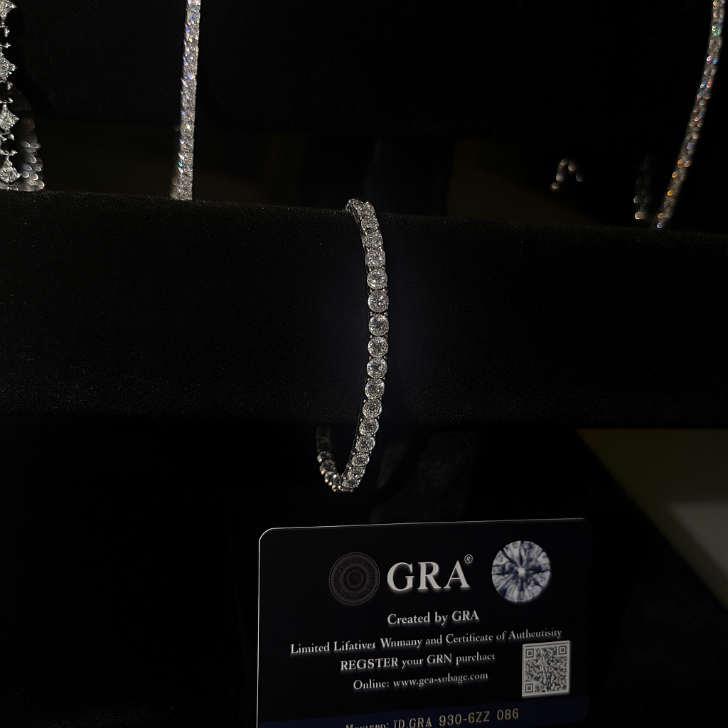 Bransoletka Tennisowa 4mm z Moissanitem - Srebro 925 | AuraJewellery