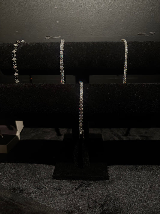 Bransoletka Tennisowa 4mm z Moissanitem - Srebro 925 | AuraJewellery Vvs1