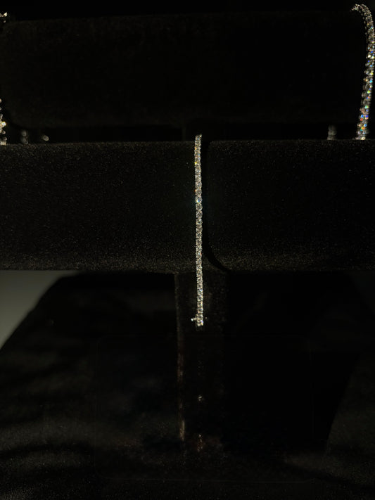 Bransoletka Tennisowa 2mm z Moissanitem - Srebro 925 | AuraJewellery Vvs1