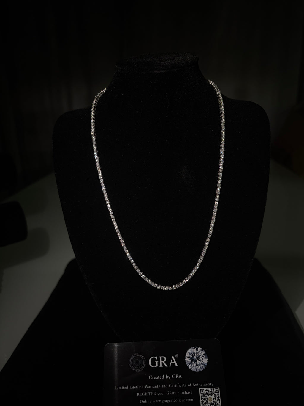 Naszyjnik Tennisowy 2mm z Moissanitem - Srebro 925 | AuraJewellery