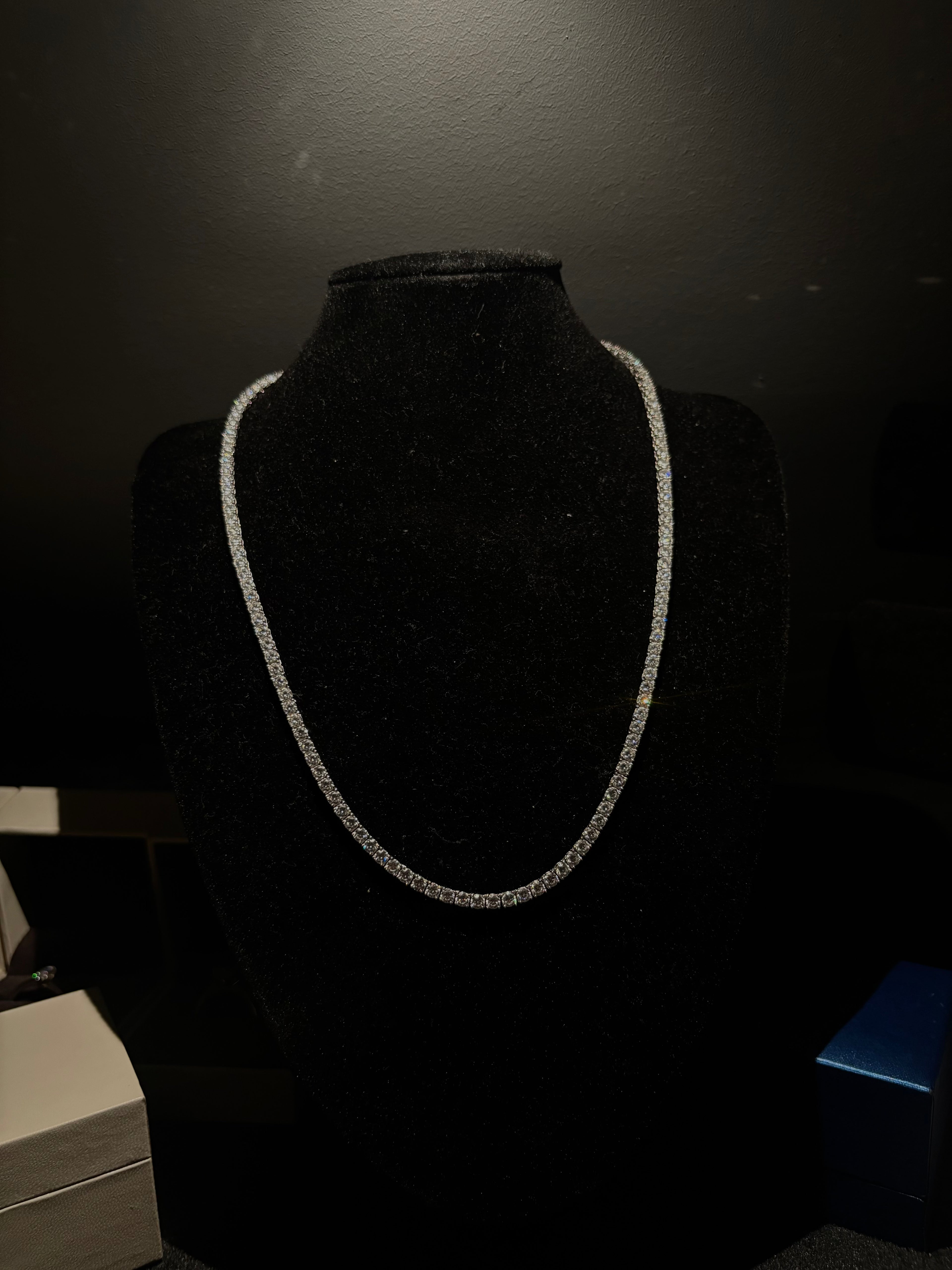 Naszyjnik Tennisowy 3mm z Moissanitem - Srebro 925 | AuraJewellery