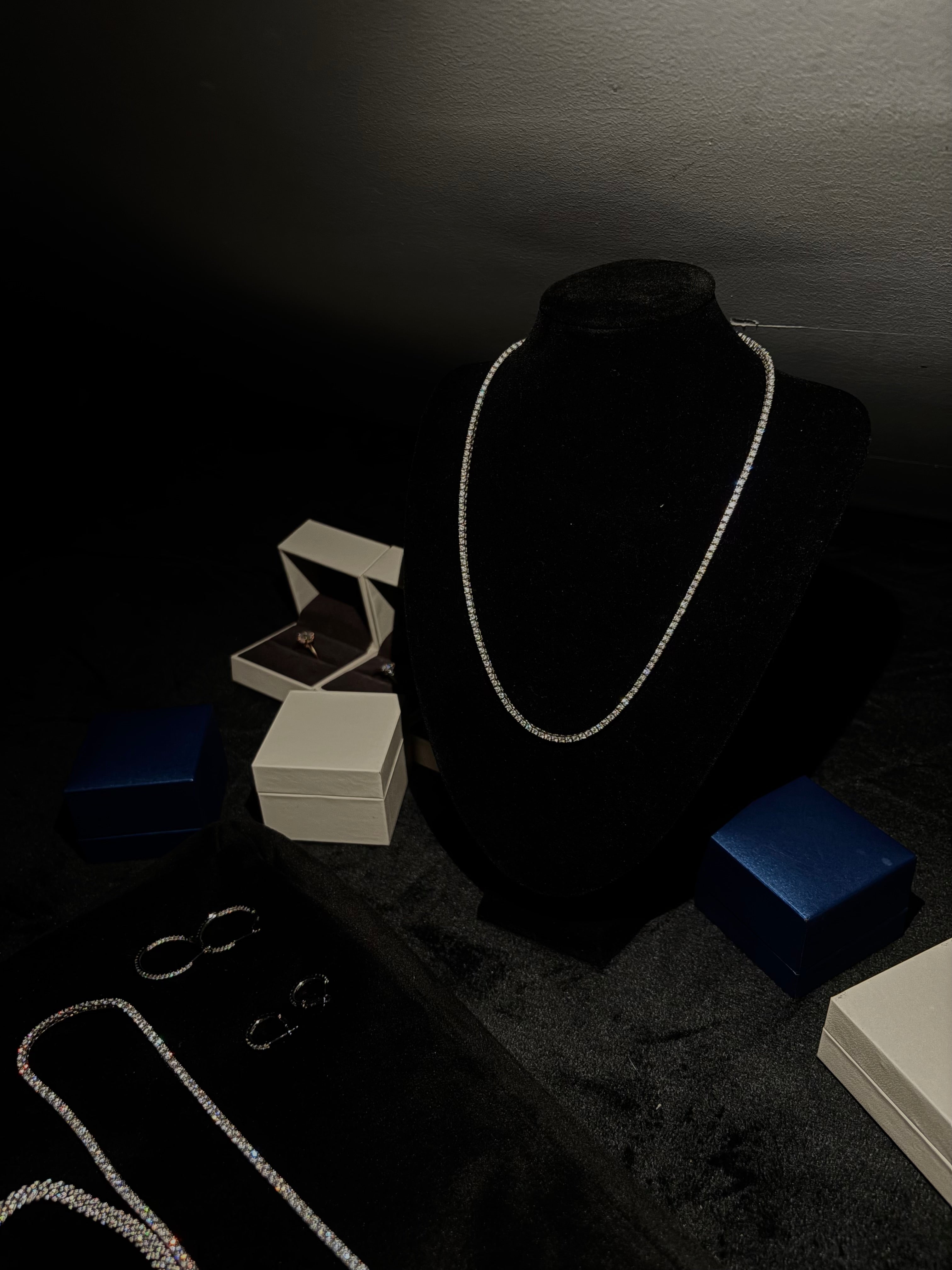 Naszyjnik Tennisowy 2mm z Moissanitem - Srebro 925 | AuraJewellery