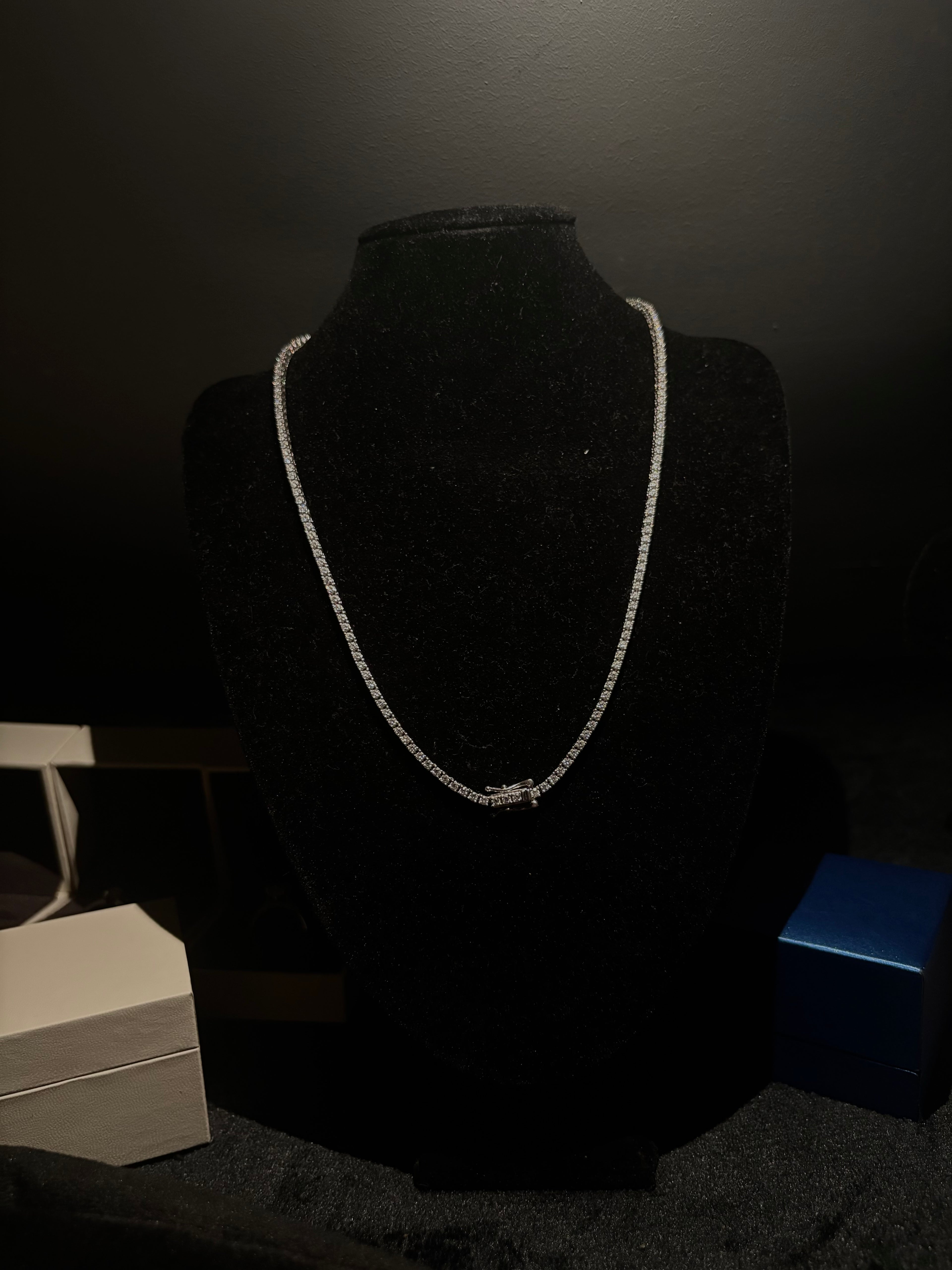 Naszyjnik Tennisowy 2mm z Moissanitem - Srebro 925 | AuraJewellery