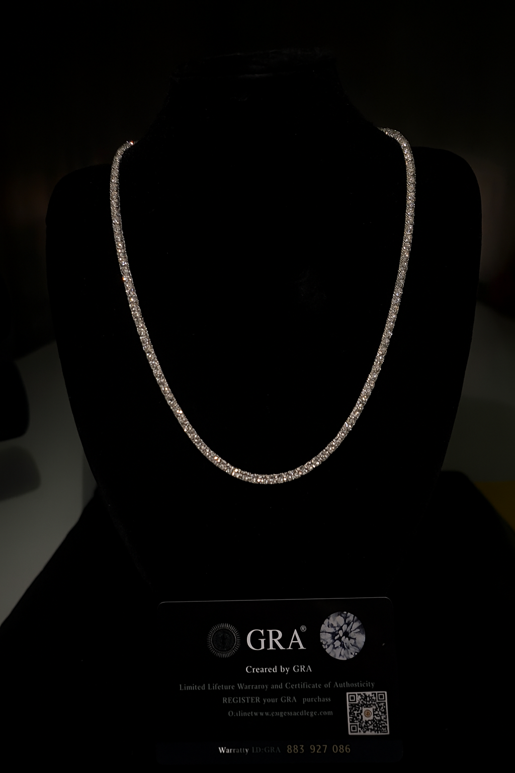 Naszyjnik Tennisowy 3mm z Moissanitem - Srebro 925 | AuraJewellery