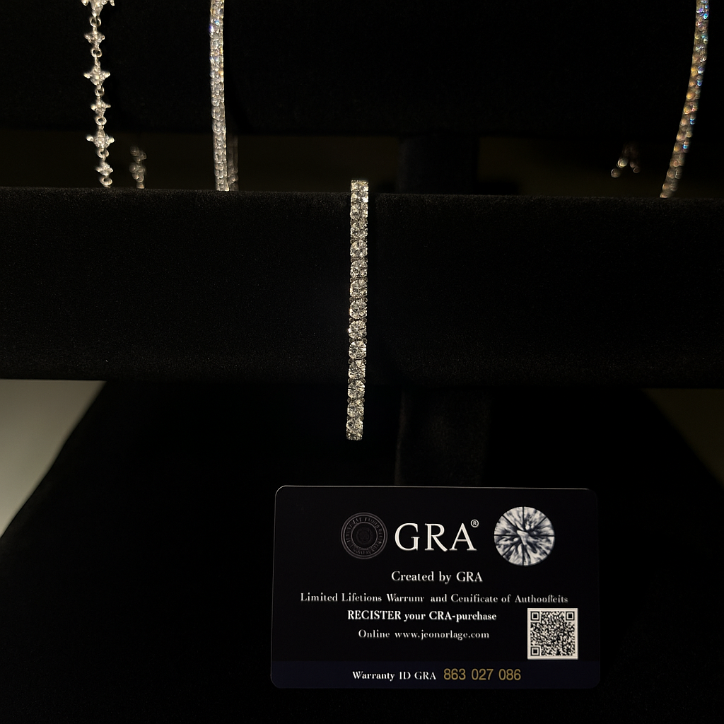 Bransoletka Tennisowa 4mm z Moissanitem - Srebro 925 | AuraJewellery