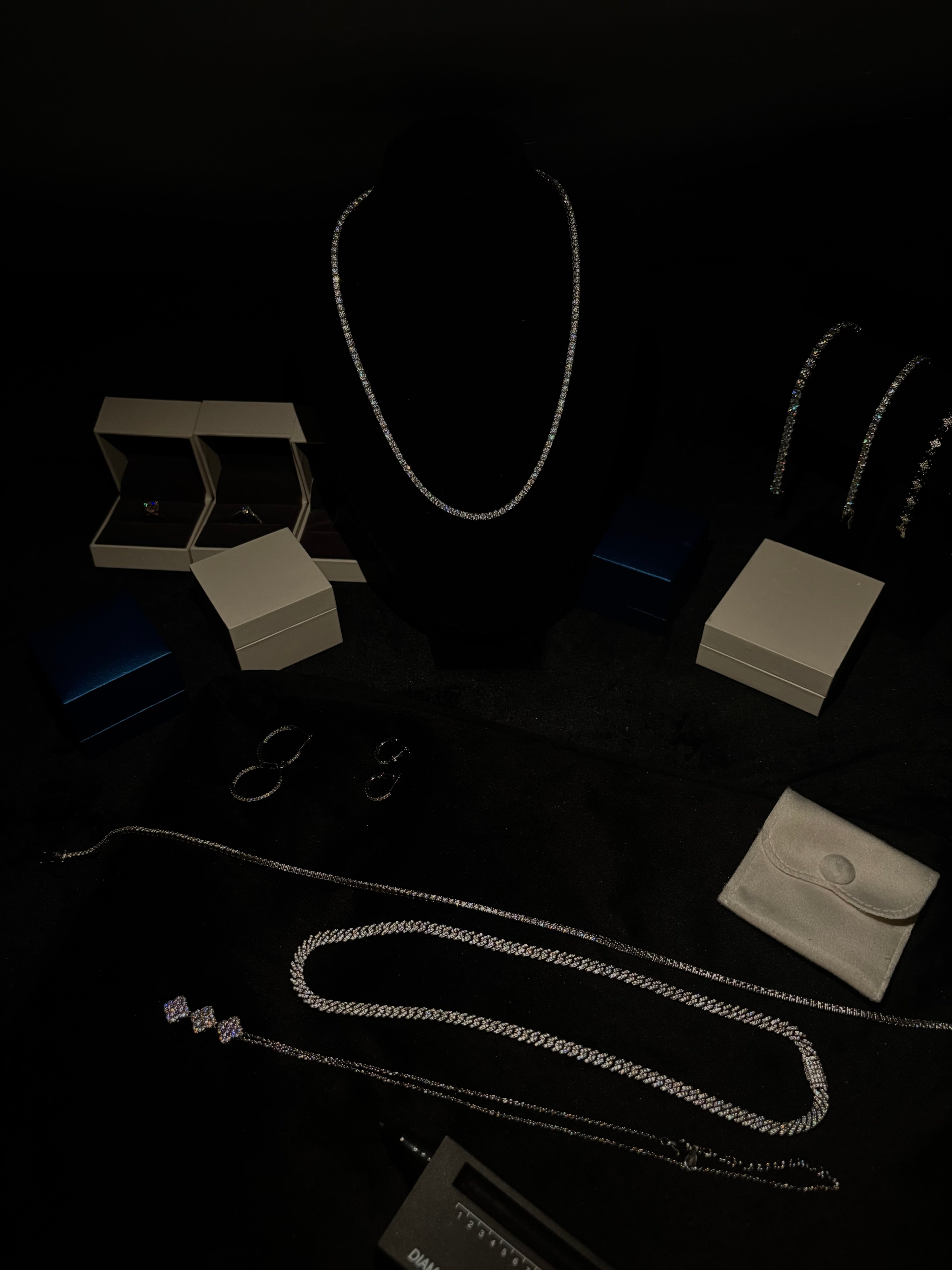 Naszyjnik Tennisowy 3mm z Moissanitem - Srebro 925 | AuraJewellery