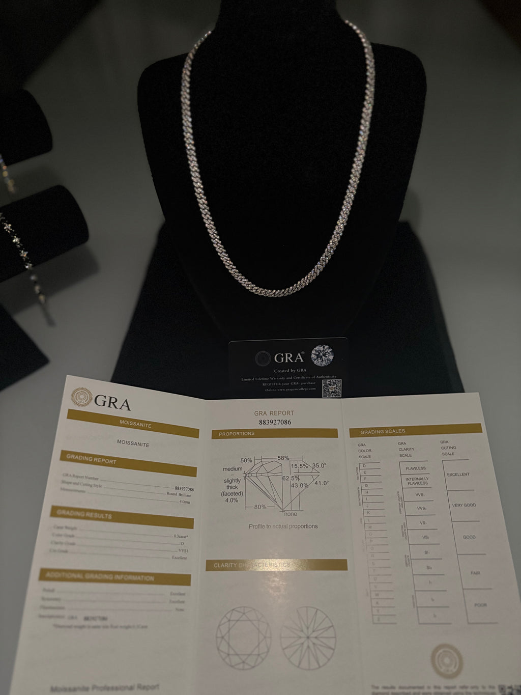 Łańcuszek Kubański 6mm z Moissanitem - Srebro 925 | AuraJewellery