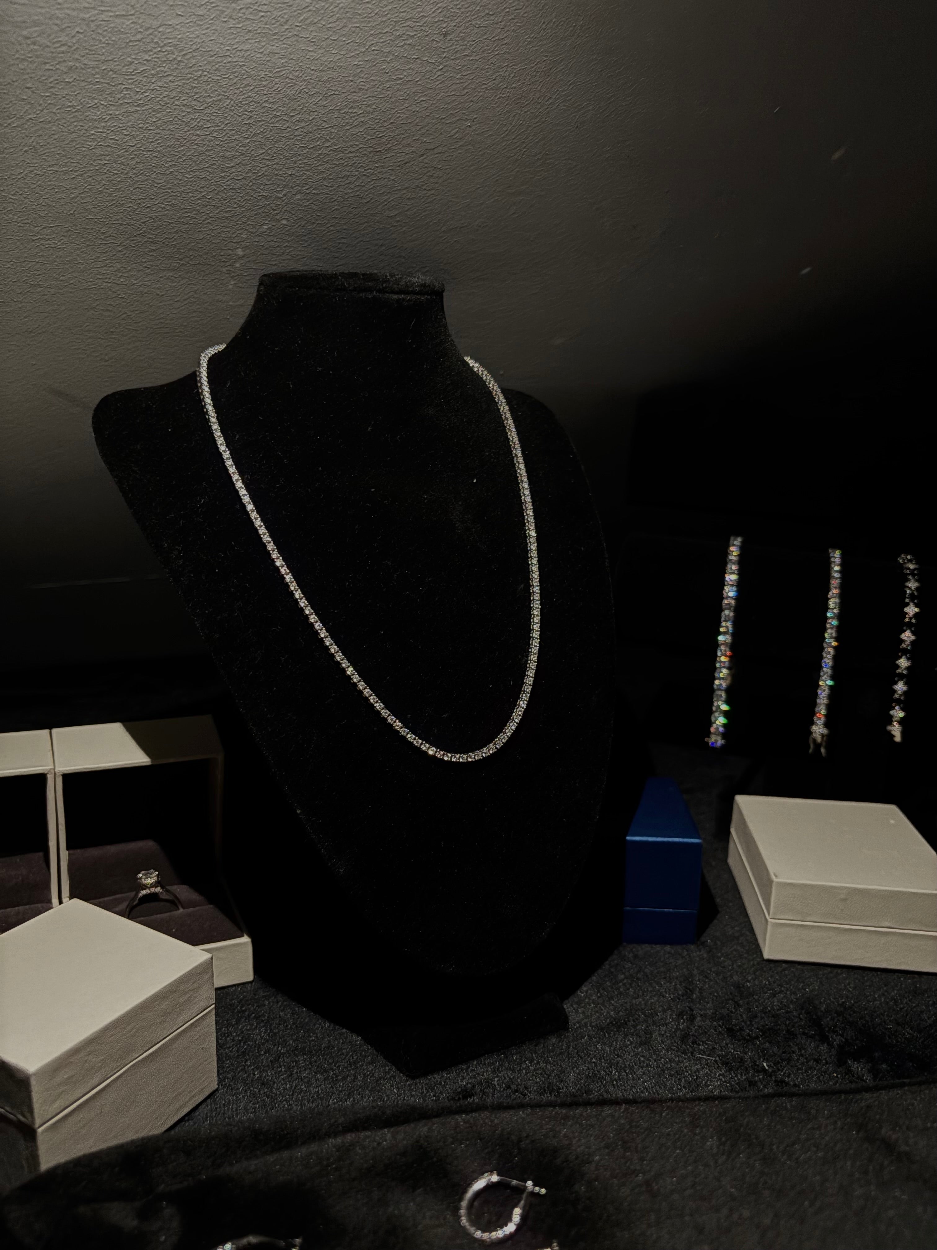 Naszyjnik Tennisowy 2mm z Moissanitem - Srebro 925 | AuraJewellery