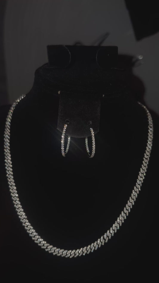 Kolczyki Kółka Srebro 925 Moissanite VVS1