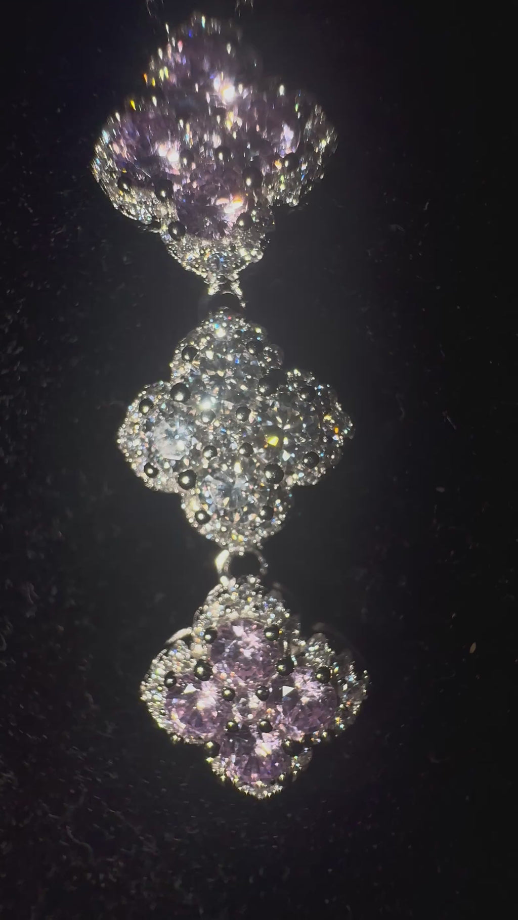 Naszyjnik Moissanite Blossom Srebro 925 45cm