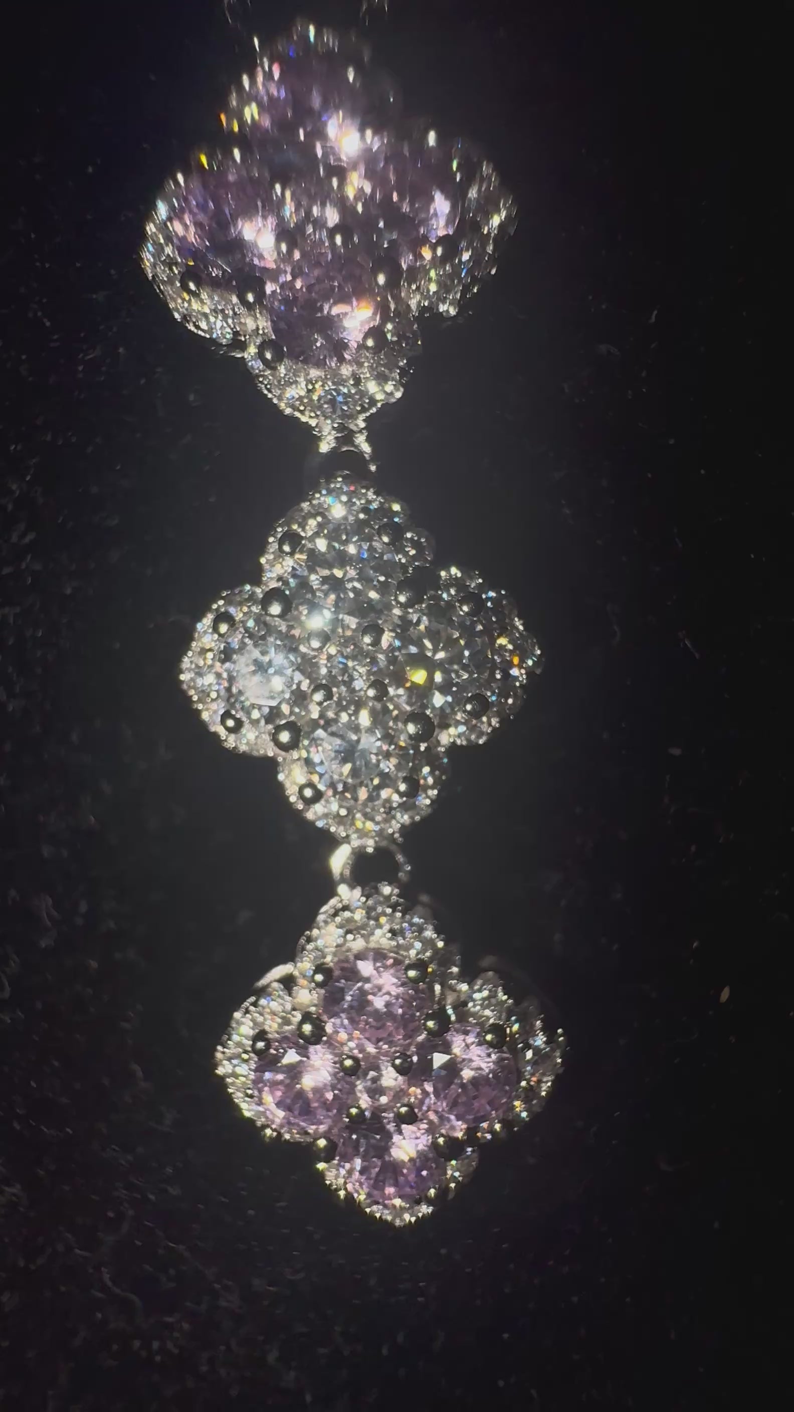 Naszyjnik Moissanite Blossom Srebro 925 45cm